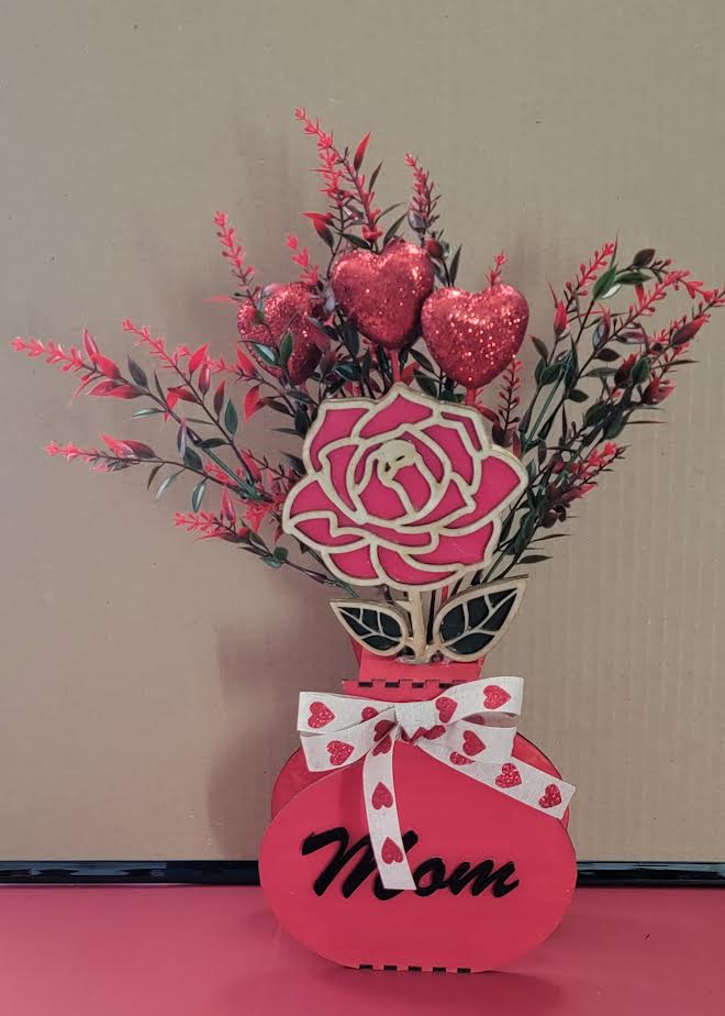 Mom Vase With Flowers