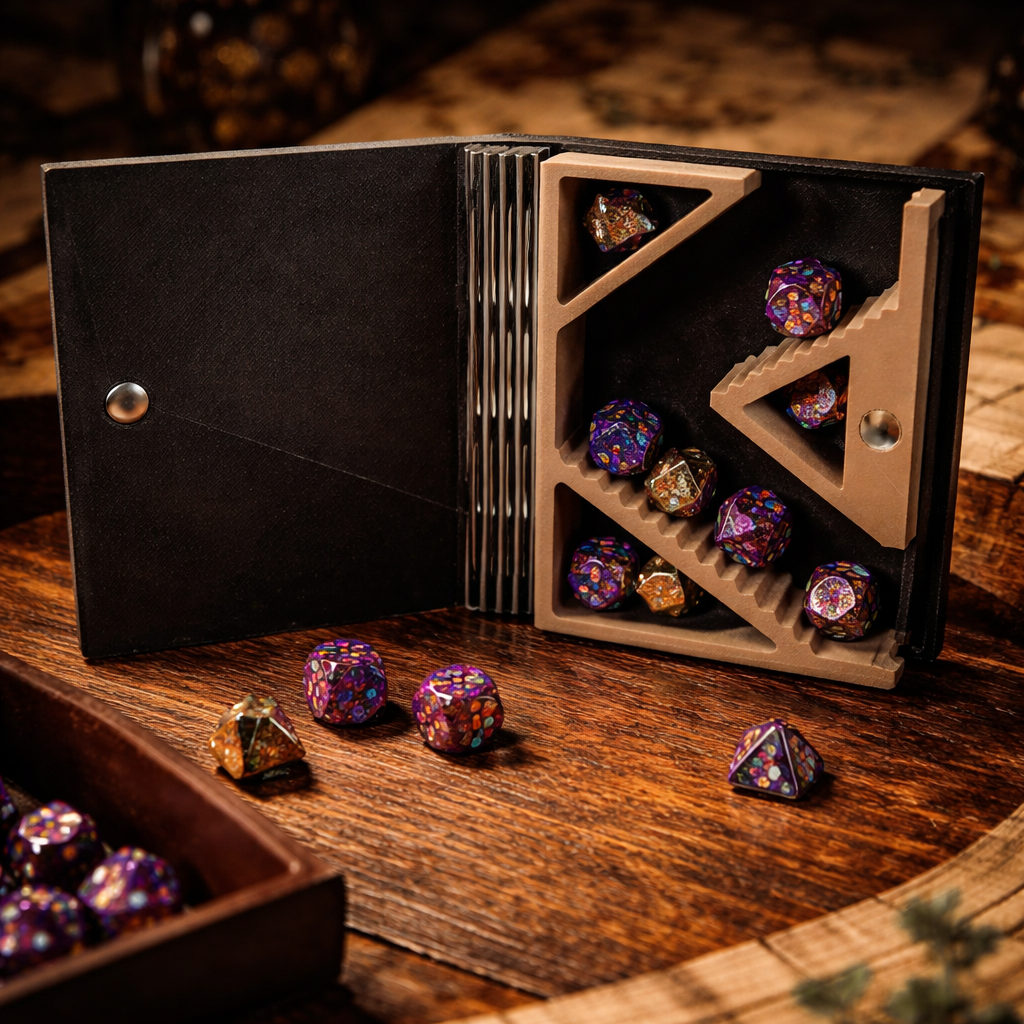 Mini Book Dice Roller and Storage