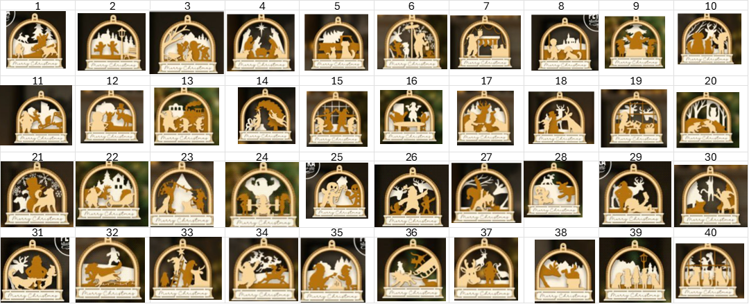 Living Edge Christmas Ornaments - 40 Designs