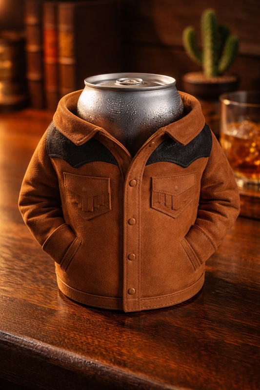 Can Holder - Suede Jacket