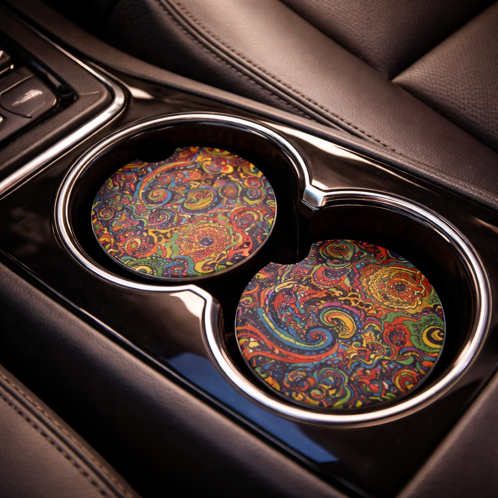 Ceramic Car Coaster - 60's Vibe