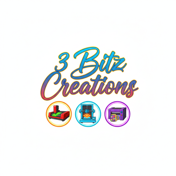 3 Bitz Creations Script Font Logo