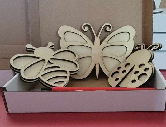 Butterfly, Bee and Ladybug Paint Set